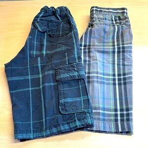 Y2K Old Navy Boys Shorts Bundle of 2 Skater Plaid Size 14